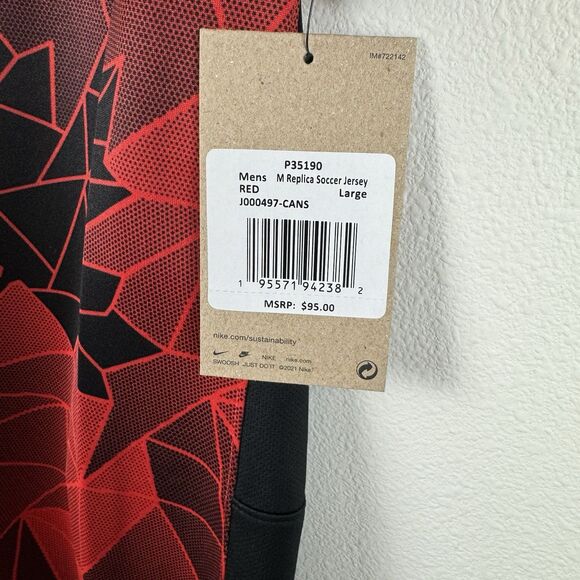 Nike Canada National Team Dri-Fit Home Replica Soccer Jersey Men's Large P35190 - Picture 8 of 9